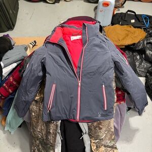 Womens Gray and Pink Jacket